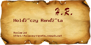 Holéczy Renáta névjegykártya